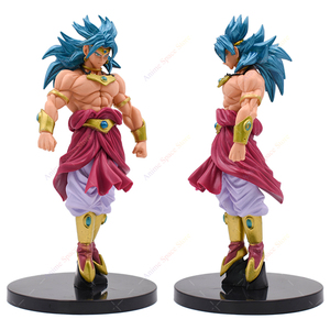 Figurine d'action Dragon Ball en PVC de 20 cm, <span class=keywords><strong>cheveux</strong></span> bleus, Broly <span class=keywords><strong>Super</strong></span> <span class=keywords><strong>Saiyan</strong></span>, cadeau de Noël pour enfants, collection de jouets, modèle de poupée - Product Image 5