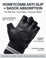 Gants de sport demi-doigts respirants avec coussinets pour l'entraînement, la musculation, le fitness, le cyclisme et le soutien du poignet