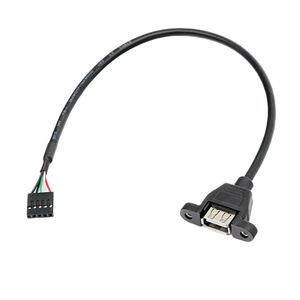 Cable de extensión DuPont de 5 pines a conector USB hembra con orificios para tornillos para asegurar cables de terminal 5P a cables de datos USB - Product Image 1