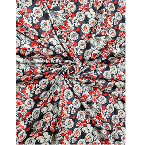 ผ้าซาตินโพลีเอสเตอร์พิมพ์ลายหลากสี 100% เนื้อเนียนนุ่มเงางาม สำหรับงานเย็บปักถักร้อย DIY งานแต่งงาน ตกแต่งชุดเดรส - Product Image 1