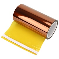 Cinta Eléctrica de Poliimida Ámbar 98C-1 con Adhesivo de Silicona, 2.6 mil (0.066 mm) de Grosor, para Enmascarar, con Núcleos de 3 Pulgadas Incluidos