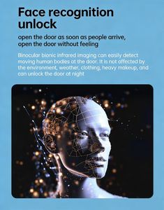 Interphone vidéo <span class=keywords><strong>WiFi</strong></span> intelligent avec reconnaissance <span class=keywords><strong>de</strong></span> carte/visage, déverrouillage par mot <span class=keywords><strong>de</strong></span> <span class=keywords><strong>passe</strong></span>/clé et contrôle par application pour la sécurité <span class=keywords><strong>de</strong></span> la maison intelligente - Product Image 2