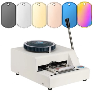 Manual Embosser Metal Stainless Steel Stamping <b>Printer</b> Dog Tag Embossing Nameplate Marking - Product Image 1