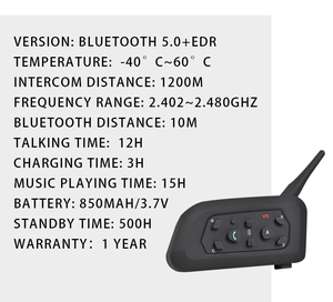 Nouveauté TOUCARE V6 Intercom Bluetooth Mesh pour <span class=keywords><strong>moto</strong></span> 32 motards avec partage de musique, Full Duplex longue portée - Product Image 5