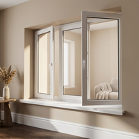 Ventanas de PVC/UPVC de Doble Acristalamiento Duraderas, Venta al por Mayor de Fábrica, Ventanas Abatibles y Correderas de Vidrio Templado Insonorizadas
