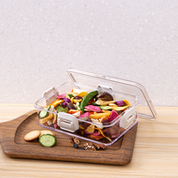 Contenants de stockage alimentaire en PET transparent avec couvercles hermétiques, empilables, multi-tailles, pour pâtes, céréales, collations, cuisine, vente en gros