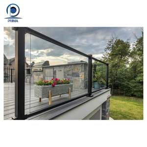 Garde-corps en verre Offre Spéciale Prima Canal en U en aluminium au design moderne pour balcon ou <span class=keywords><strong>terrasse</strong></span> - Product Image 1