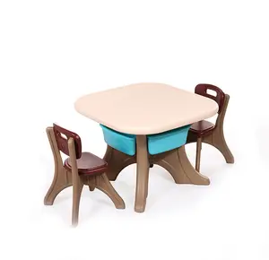 Updated Plastic Kindergarten Study Kids Children Chair and Table for Child
