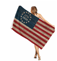 Serviette de plage personnalisée à l'effigie du 250e anniversaire américain, design moderne, tissu doux, idéale pour les vacances d'été
