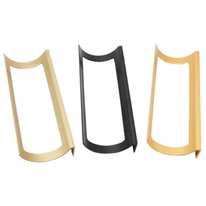 Étagère à vin murale en forme d'arc, noire et dorée, moderne, pour la cuisine ou le bar - Product Image 5