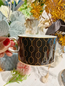 Service à thé et café en porcelaine fine noire 300 ml, style campagnard, avec pot et coffret cadeau, qualité alimentaire, best-seller - Product Image 5
