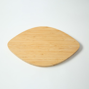 Assiette en bambou pour enfants, forme irrégulière, couleur unie, assiette de service pour la maison, pour les repas des enfants - Product Image 2