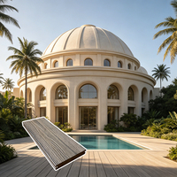 Lantai Luar Ruangan ASA Composite Decking Co-Extrusion Tahan Air Anti Penuaan Motif Kayu WPC Deck Board