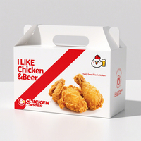 Boîtes d'emballage alimentaire en papier pour frites et ailes de poulet, conception personnalisée, restauration rapide, boîte à emporter pour poulet frit
