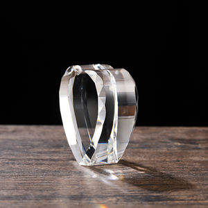 Cœur transparent multi-facettes en <span class=keywords><strong>cristal</strong></span> K9 vierge pour gravure laser, ornement 3D pour photos, mariage, anniversaire, Saint-Valentin - Product Image 5