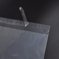 Sacs en plastique transparents personnalisés pour l'emballage de vêtements, sacs en polyéthylène transparents autocollants avec avertissement de suffocation pour l'emballage