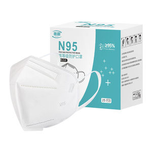Masque N95 standard national, protection à cinq couches contre les germes, les gouttelettes et la poussière, masque 3D blanc, vente en gros pour adultes, individuel - Product Image 3