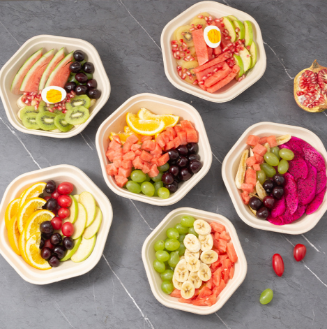 Hot Selling Custom Logo Biodegradable Light Food Container Waterproof Salad Packaging Paper Plates Bowl with Lid