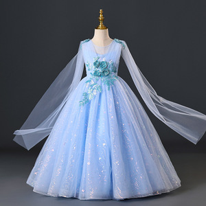 YIMINGZHI Vestido <span class=keywords><strong>de</strong></span> niña con lazos, directo <span class=keywords><strong>de</strong></span> fábrica, ideal para ocasiones importantes como bailes y fiestas. - Product Image 3