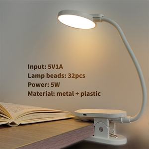 Lampe de lecture à pince en plastique 5W, prix direct usine - Product Image 5