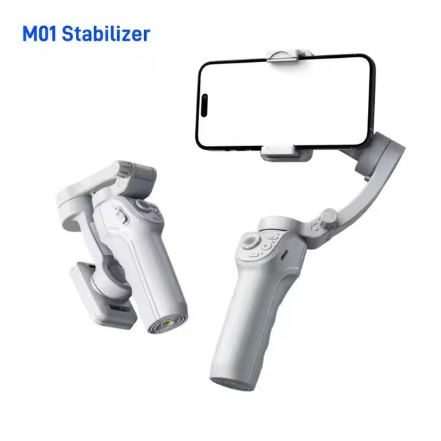 Customizable Smartphone Gimbal Stabilizer with 3-Axis Stabilization and Extension Rod