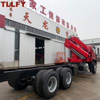Grue articulée montée sur camion TLLFY 2 tonnes, bras mobile, système entièrement hydraulique avec moteur, boîte de vitesses et pompe à vendre