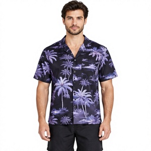 Wholesale Custom Tropical <b>Shirt</b> Men <b>Hawaiian</b> Printed Button Down Short Sleeve Loose Holiday Beachwear Summer Floral Beach <b>Shirt</b> - Product Image 1