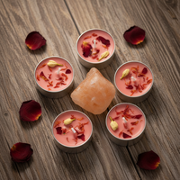 Lilin Aromaterapi Beraroma Bunga Kering Herbal Minyak Esensial Alami Batu Lilin Kedelai Kristal Tanaman Buatan Tangan Medan Magnetik