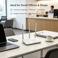 Router Inalámbrico N RJ45 F3 V8 de 3 Antenas y 300 Mbps, Amplificador de Señal de Largo Alcance para Apartamentos con 1 Año de Garantía