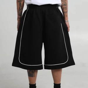 Shorts de basketball amples en molleton avec logo personnalisé pour hommes, en coton French Terry, longs, très demandés - Product Image 3