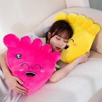 Almohada de Felpa con Forma de Pie de Dibujos Animados, Cojín Divertido con Cara Sonriente para Adolescentes, Amigos, Decoración para el Hogar, Sofá, Dormitorio, Regalo