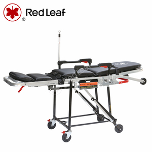 Carrito de Ambulancia Manual Plegable con Función para Elevador y Soporte Intravenoso Camilla de Emergencia para Traslado en Ambulancia - Product Image 1