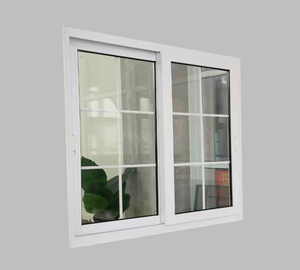Fenêtre coulissante en PVC de style grille française, fenêtre en plastique vinyle, fenêtre résidentielle à double vitrage - Product Image 4