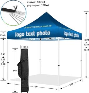 Tente portable avec cadre en aluminium et tissu Oxford résistant aux UV pour la plage, idéale pour la promotion <span class=keywords><strong>de</strong></span> votre marque - Product Image 2