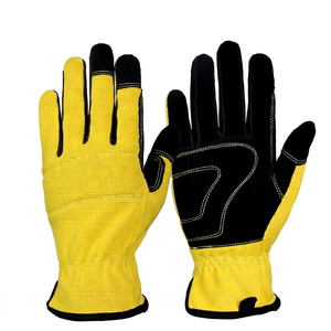 Gants de travail de sécurité pour mécaniciens en cuir synthétique respirant, résistants aux coupures, pour la construction industrielle et les travaux utilitaires - Product Image 1