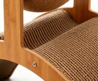 Arbre à chat moderne avec hamac, niche, griffoir multi-niveaux en sisal, compact pour intérieur