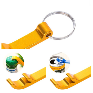 Hoge Kwaliteit Aluminium Eenvoudige Sleutelhanger Bierflesopener Sleutelhanger Wijnopener Draagbare Kleurentool Kan Worden Aangepast Logo - Product Image 2