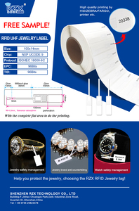 Étiquette <span class=keywords><strong>RFID</strong></span> UHF 9 en PET, imprimable, antivol, efficace, étanche ISO pour la gestion des stocks de bijoux et le suivi des bijoux - Product Image 4