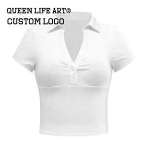 Camisetas Cortas Personalizadas Verdant Strokes Y2K para Mujer, <span class=keywords><strong>Camiseta</strong></span> Polo de Algodón con Estampado 3D, <span class=keywords><strong>Camiseta</strong></span> Corta Negra Tipo Baby Tee en Tela Vaquera - Product Image 5