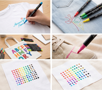 Ensemble de marqueurs pour tissus créatifs à faire soi-même |   Stylos textiles permanents pour la peinture sur t-shirts, la personnalisation de chaussures et les travaux sur toile