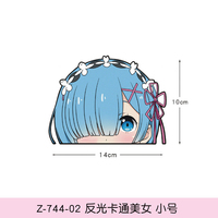 10 autocollants de voiture design avec des filles d'anime, autocollants pour la fenêtre arrière de la voiture, la porte, le pare-brise, décoration