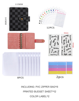 Joytop tragbarer A7 Binder Magic Pearl Notebook PU Cash Budget Binder