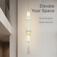Luminaire suspendu LED haut de gamme en laiton brossé avec cadre doré, abat-jour en albâtre, angle de faisceau de 360°, cylindres empilés, pour couloir d'hôtel, garantie 3 ans, AC