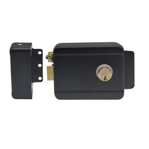 <span class=keywords><strong>Serrure</strong></span> de porte en métal électronique noire, pulvérisation mécanique de poudre, <span class=keywords><strong>serrure</strong></span> de porte de garage électrique à cylindre unique - Product Image 1
