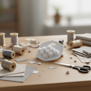 Ilan Bolita Pompom 1,5 cm Colore Argento Circa 60 Pezzi - Product Image 2