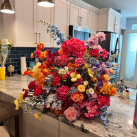 Bruiloftdecoratie Boho 70cm Bloemen Dansvloer Terracotta Zijden Rijzitplaatsen Bloemen Citrus Bloemengang