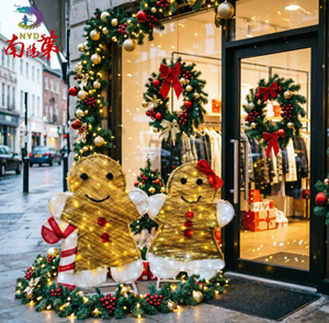 Ensemble de lampes LED en forme de pain d'épices pour l'extérieur/l'intérieur, idéal pour la décoration de Noël suspendue ou pour les centres commerciaux, les magasins, les fêtes - Product Image 6