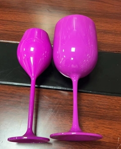 Vasos de Champán Rojos Acanalados Personalizados con Logotipo Pintado, Coloridos y Lindos, de 16 Onzas (480 ml), Vasos de Vino de Plástico - Product Image 4