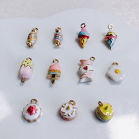 Mignon Bonbons Couleur Fille Donut Crème Glacée Bonbons Pendentif Charme pour Bricolage Clip Téléphone Collier Bracelet Boucle D'oreille Accessoires