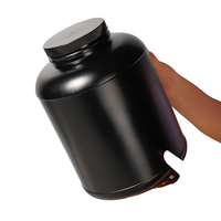 Bouteille en plastique HDPE à large ouverture pour protéines en poudre, conteneur vide en gros pour protéines de fitness, 3L, 5L, 6.8L